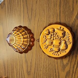 Lot of 2 Vintage Copper Jello Molds Decor